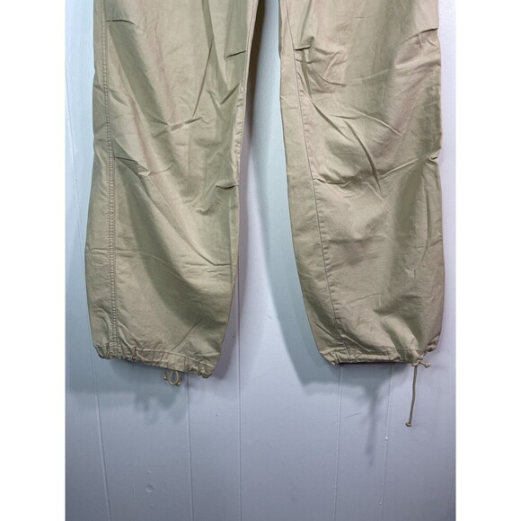 Abercrombie & Fitch Pants Womens Medium Baggy Beige Pants Ankle Ties Y2K - Picture 4 of 12